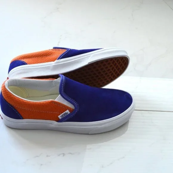 Vans Slip on apricot buff orange purple sneaker shoes suede woman size new - Picture 4 of 6